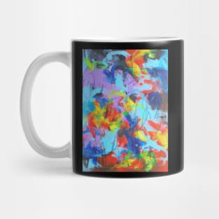 red and blue brush strokes Mug